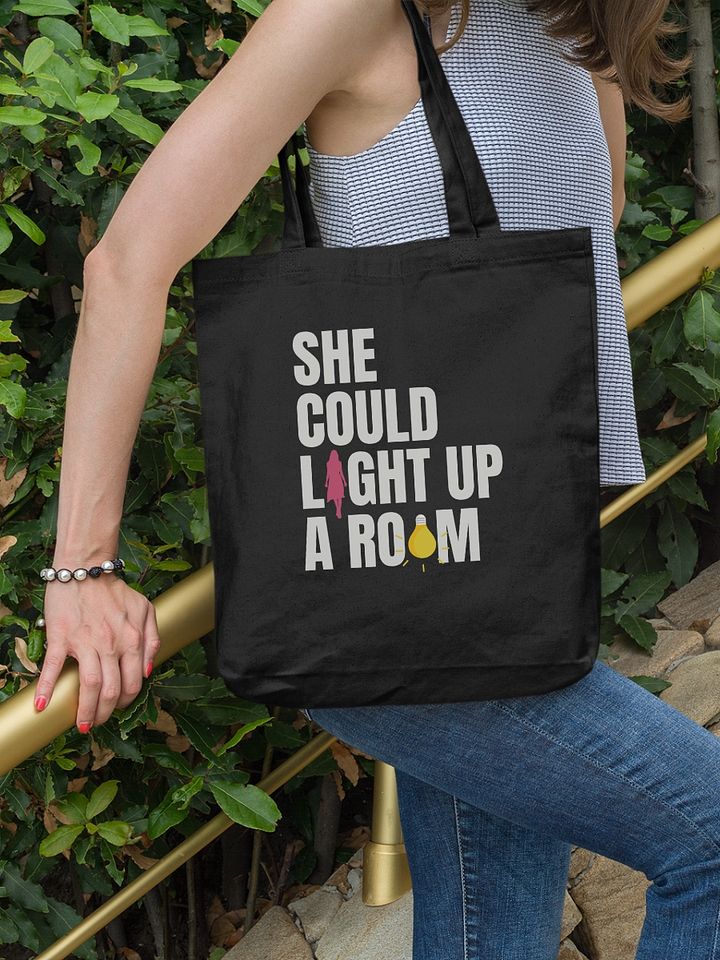 She Could Light Up A Room Black Canvas Bag product image (1)