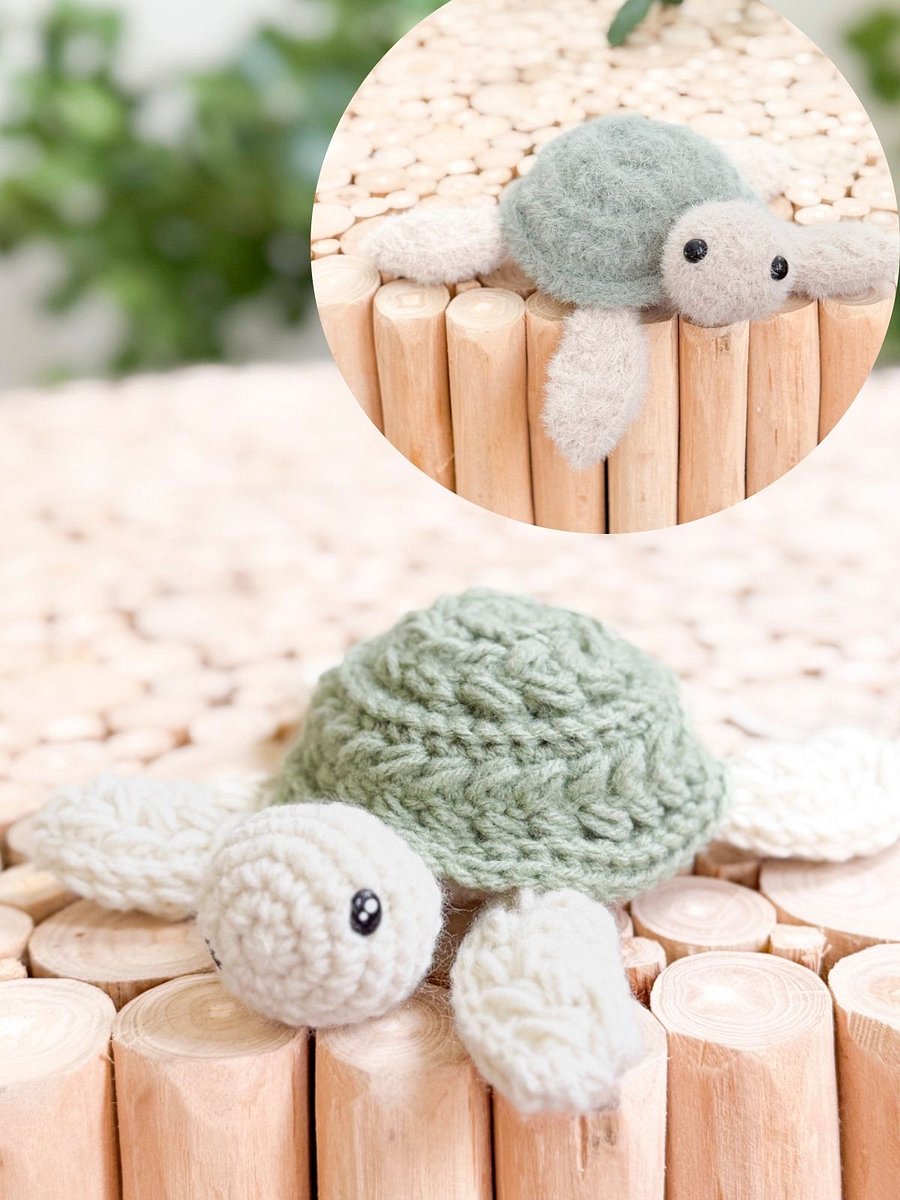 No-Sew Turtle Crochet Pattern with Wheat Stitch Texture product image (3)