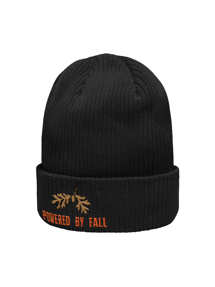 Powered by Fall Autumn Power Embroidered Ribbed Beanie product image (10)