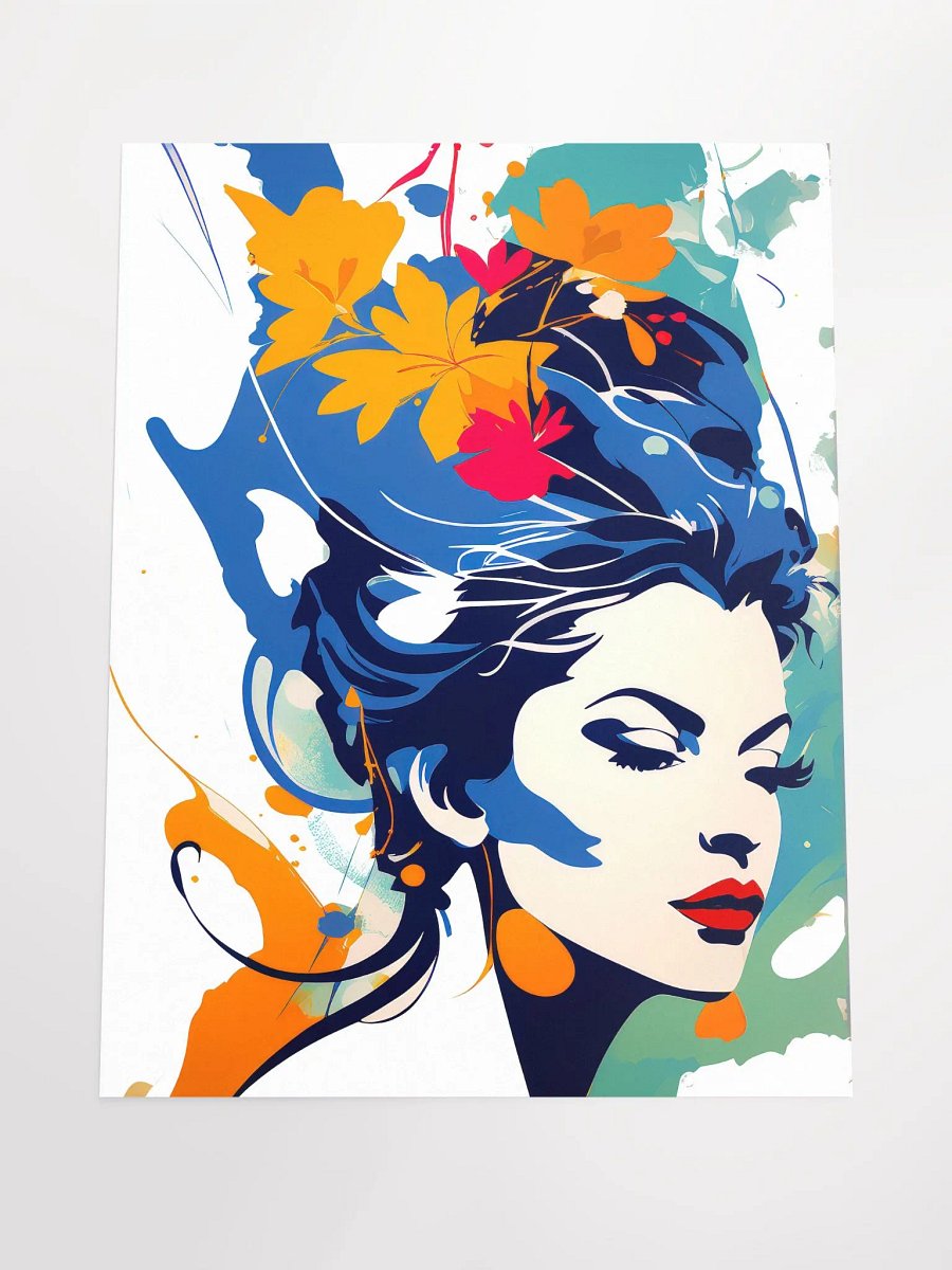 Abstract Woman v2 - Vintage Style Poster - Girly - Medium Size 18x24 Inches product image (4)