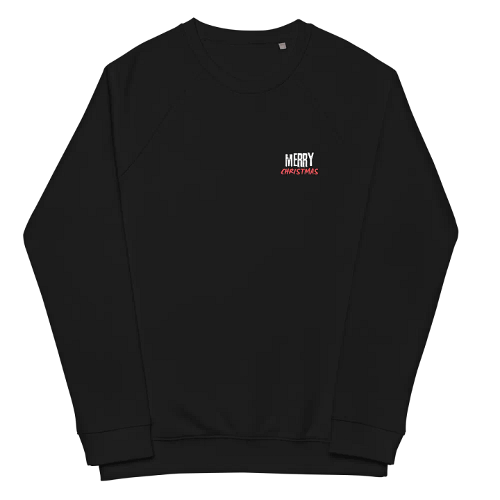 Merry Christmas Organic Comfort Raglan Sweatshirt product image (1)