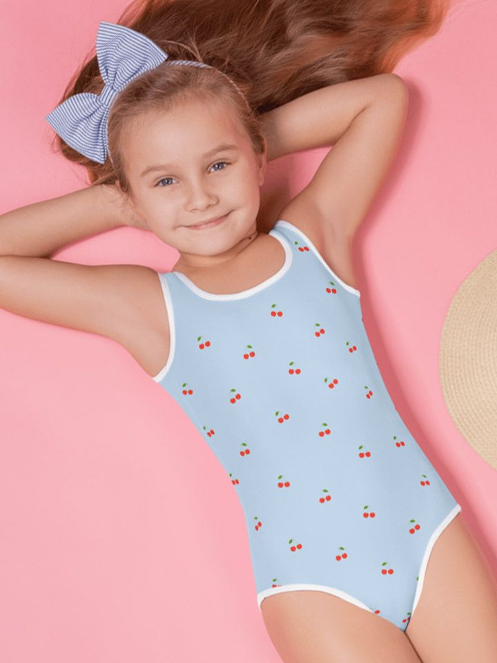 Lots of cherries kids swimsuit product image (1)