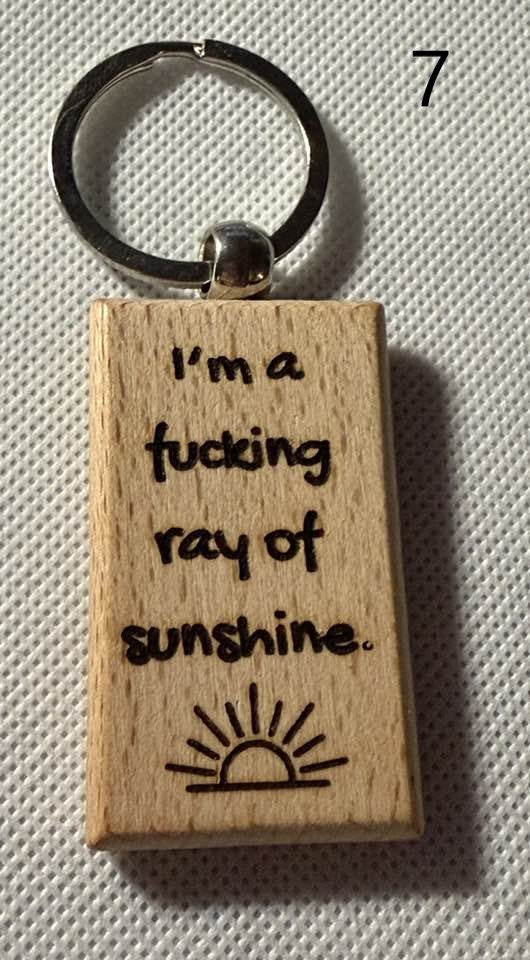 Wooden Engraved Keychains with Sayings & Quotes | Sweet, Sassy, Friendship & Love (4) product image (7)
