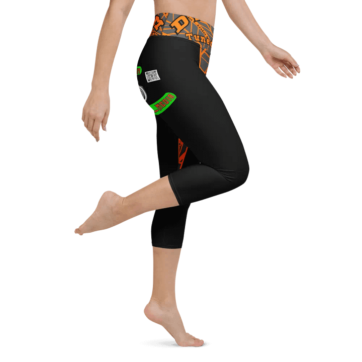 90s Vibes All-Over Yoga Capri Leggings product image (1)