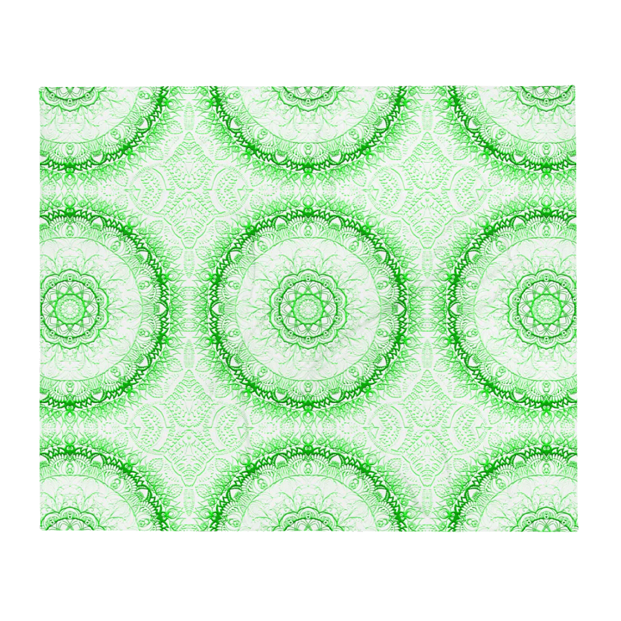 Kaleidoscopic Green Mandala Throw Blanket product image (2)