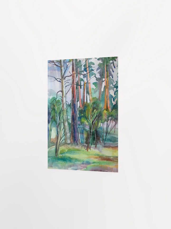 Enchanted Forest Watercolor Poster - Pine Forest product image (3)