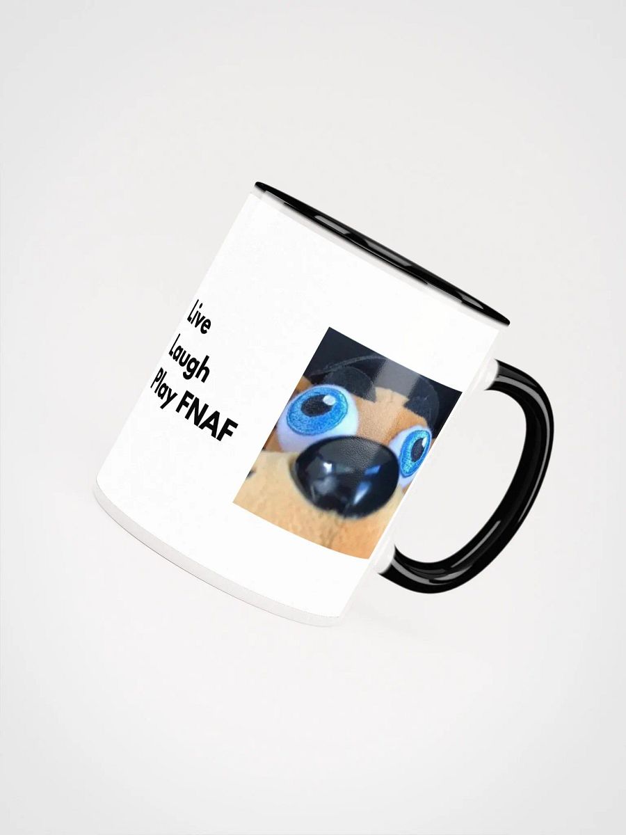 White Live Laugh Play FNAF Mug product image (39)