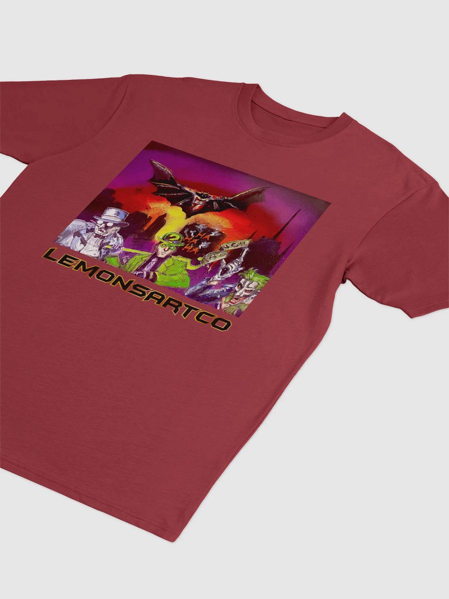Bat Guy vs Bad Guys Over City Comic Tee product image (18)