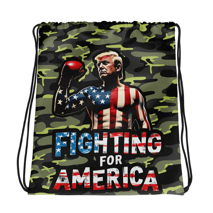 Drawstring Bag: Trump, Fighting for America product image (2)