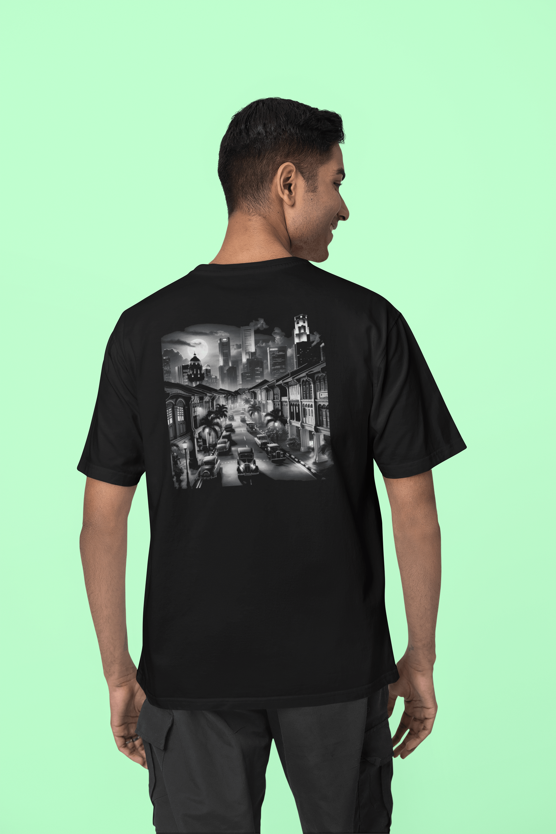 Singapore Inspired Moonlit Metropolis: (Mens Tee) product image (2)
