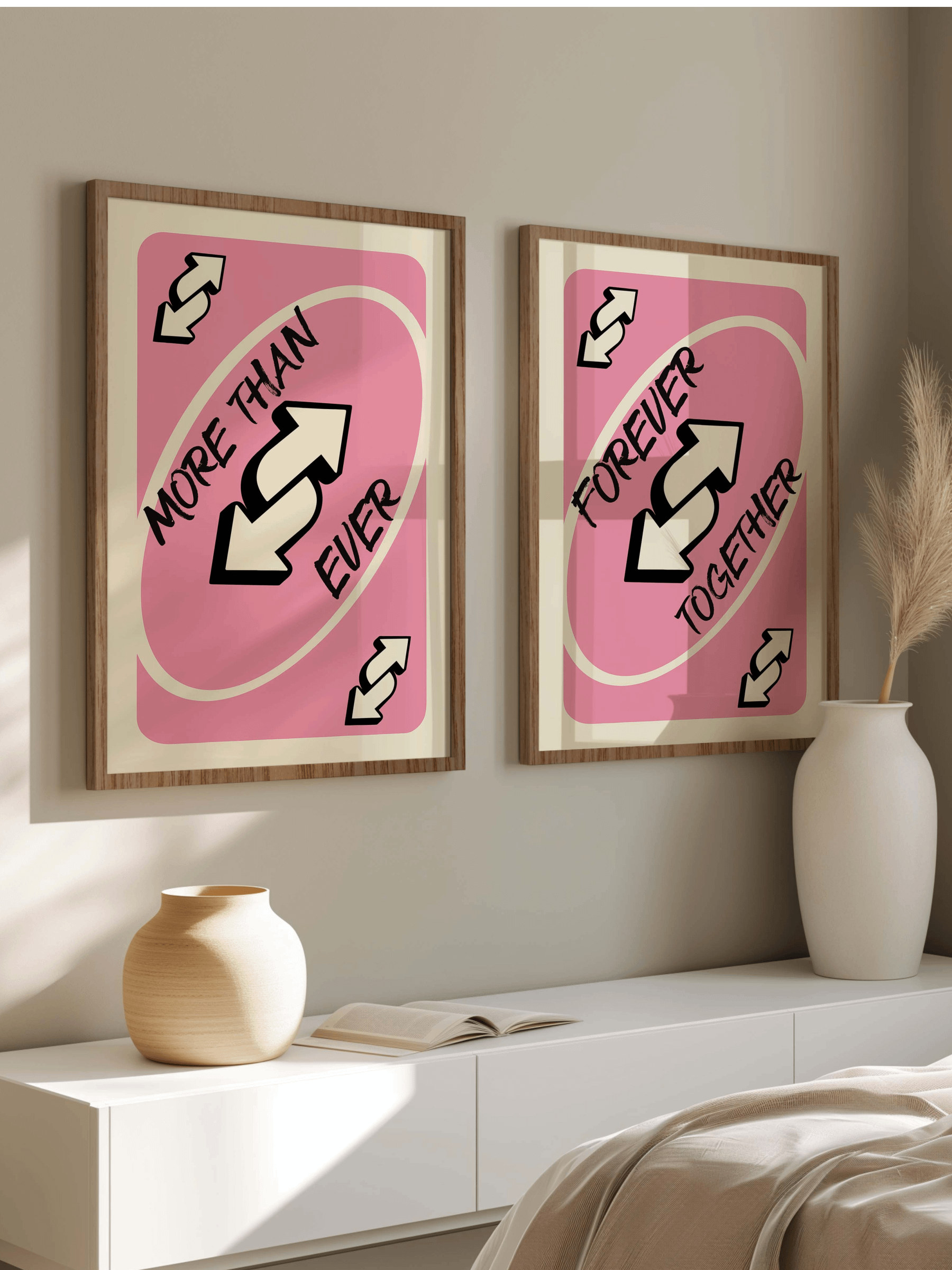 Forever Together Print Pink Retro Wall Art Printable product image (1)