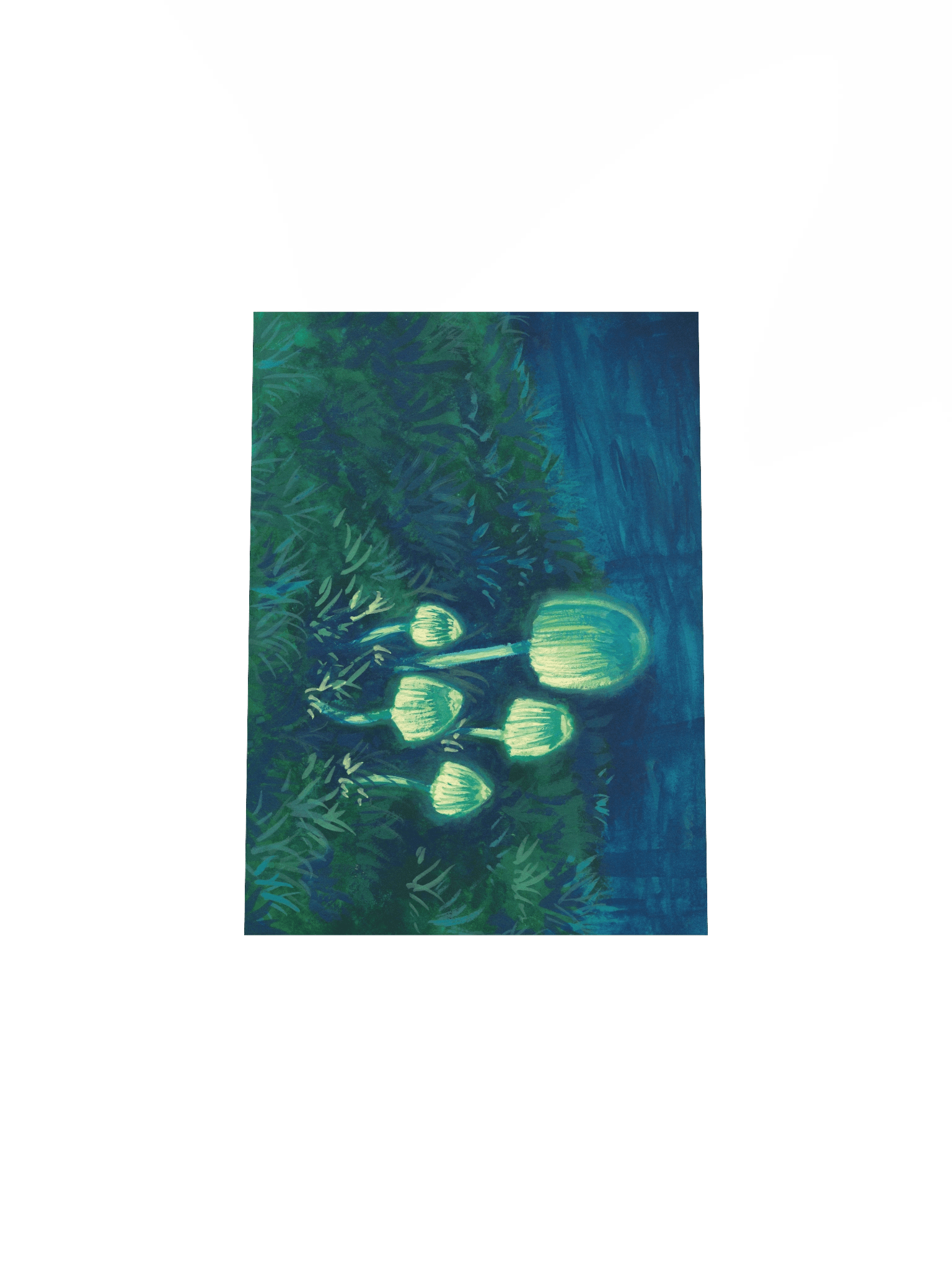 Glowy Mushrooms - Poster Print product image (5)