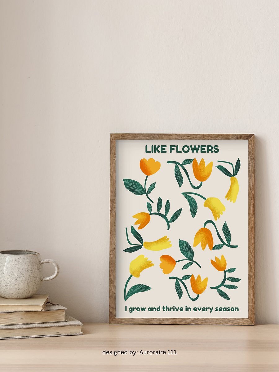 I Grow and Thrive - Printable Wall Art | Digital Poster Download | Multiple Sizes Included product image (3)