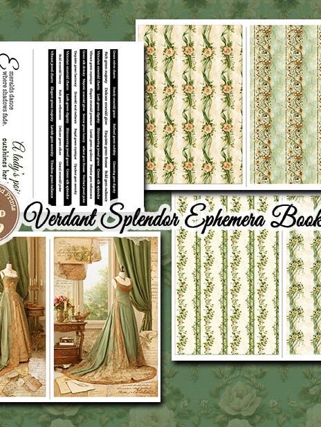 Verdant of Splendor - Diary of an Emerald Queen Ephemera kit product image (6)