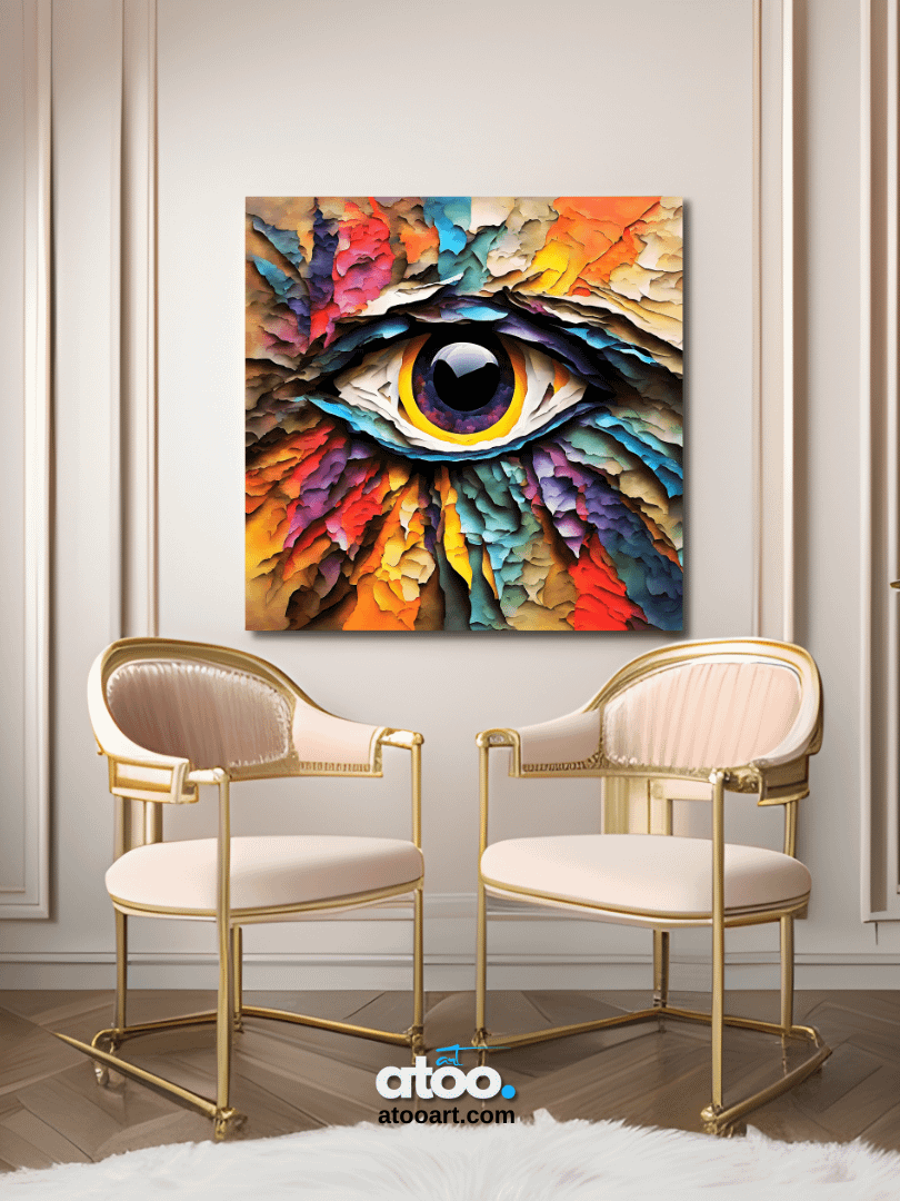 Paper Collection | The Dangerous Eye Contact | Canvas Art Painting product image (5)