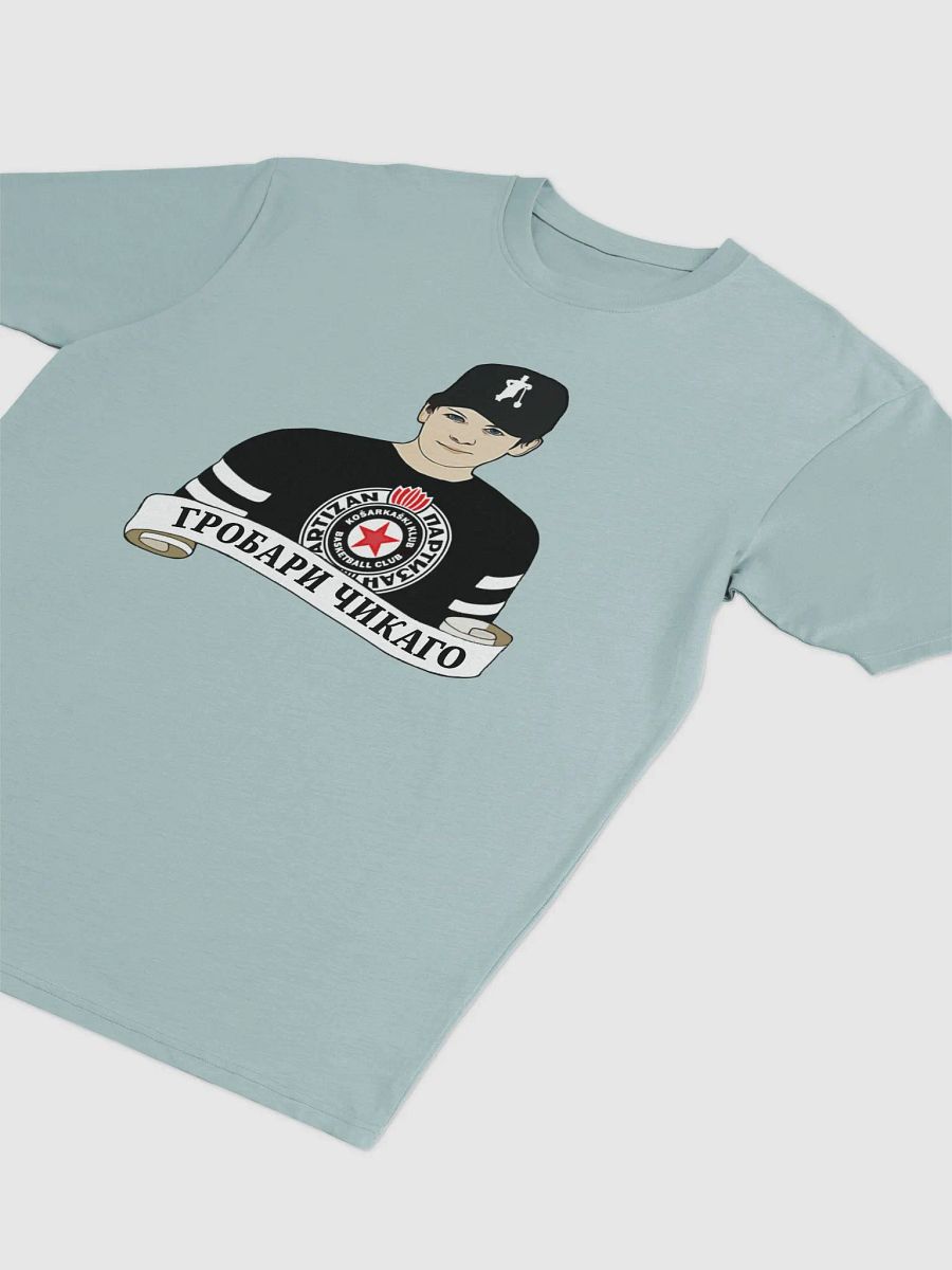 Grobari Čikago KK Partizan Cotton Heritage Men's Premium Heavyweight Tee product image (3)