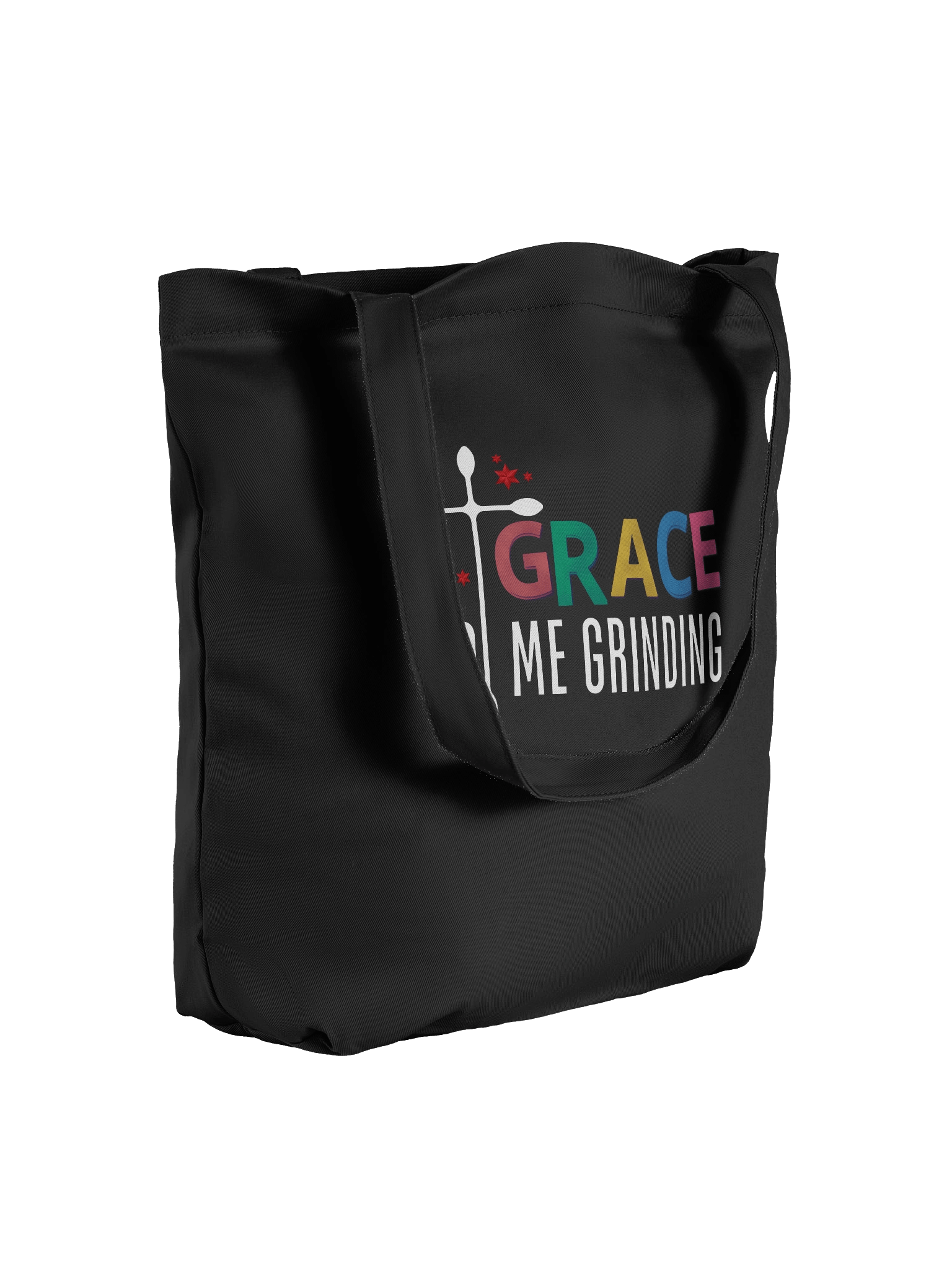 Grace Got Me Grinding Tote Bag | Christian Faith & Hustle Tote | Inspirational Bag for Women of Purpose product image (4)