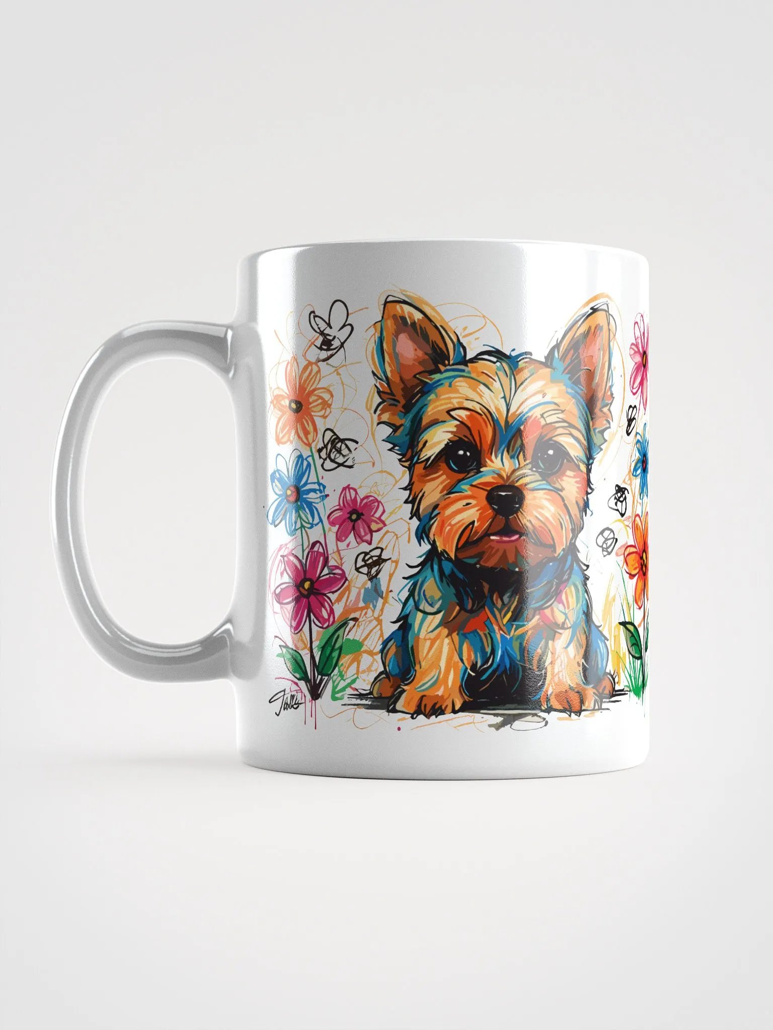 Scribbles Yorkshire Terrier 4 , Mug product image (11)