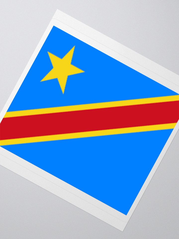 Democratic Republic of Congo Flag Sticker | Star Design | Durable Vinyl | 3 Sizes product image (6)