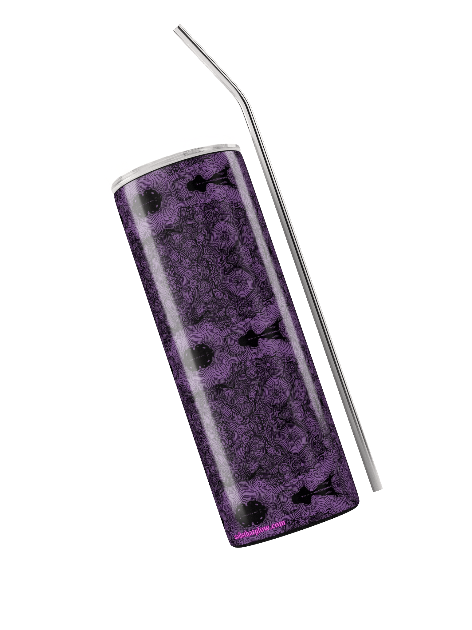 pink lines dark - nailsthatglow tumbler product image (3)