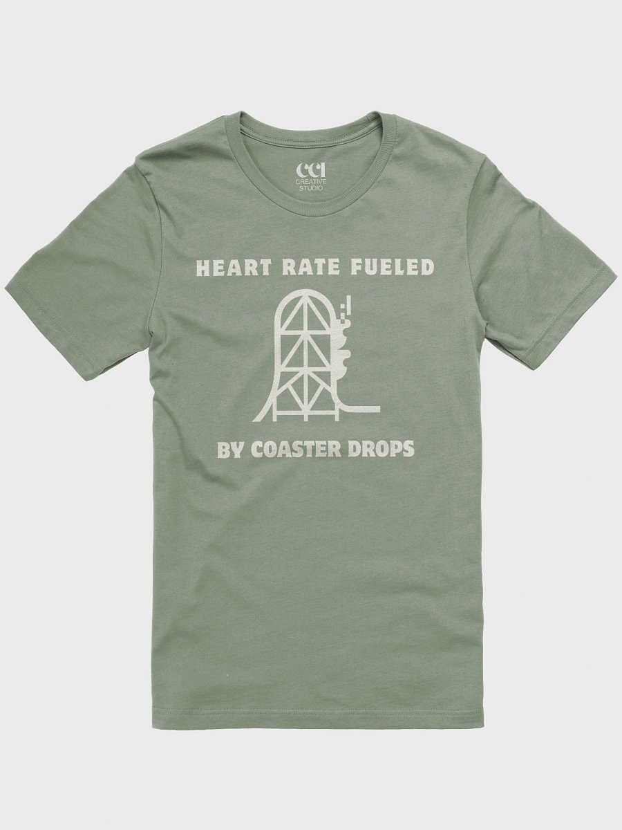 Heart Rate Fueled by Coaster Drops T-Shirt - Thrill Seeker Graphic Tee product image (1)