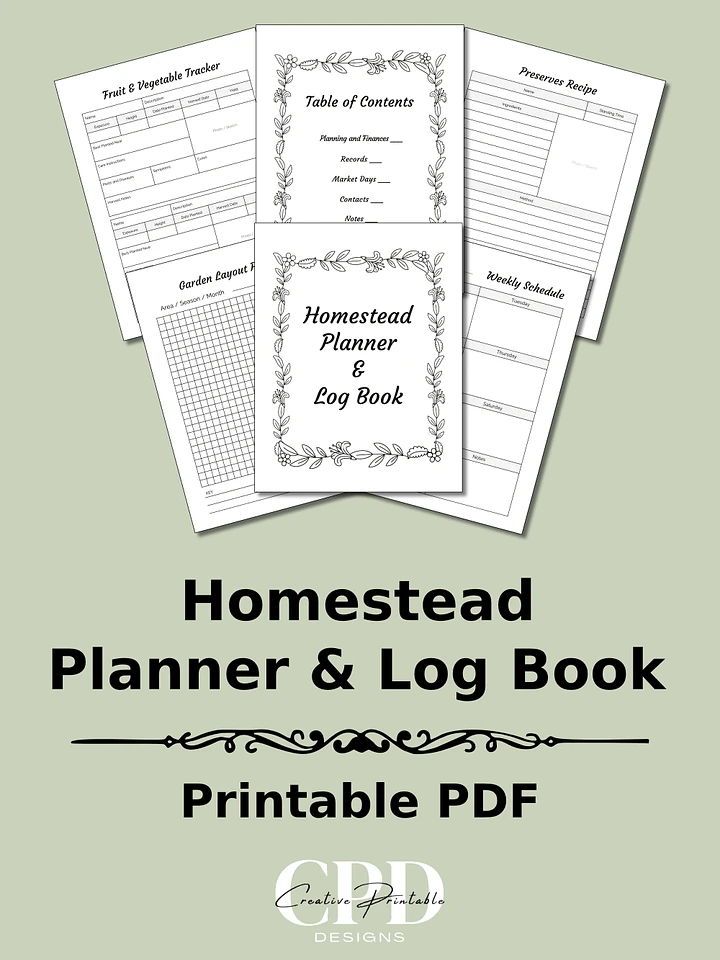 Printable Homestead Planner & Log Book product image (1)
