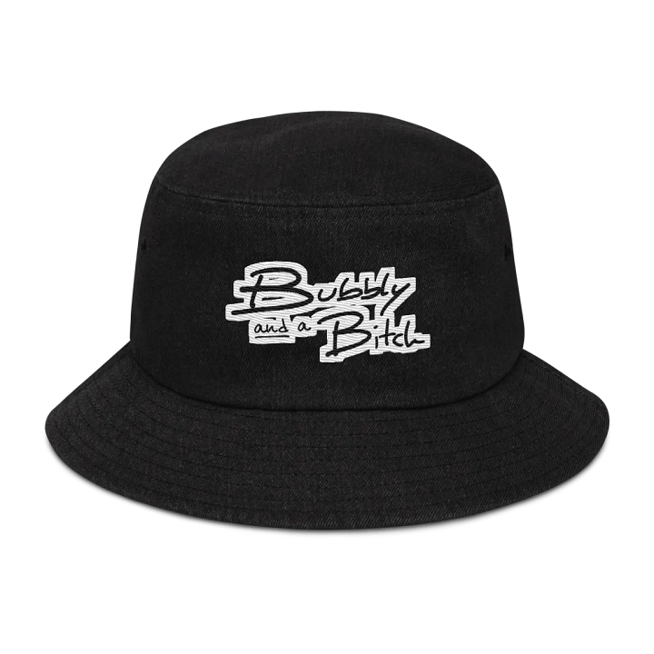 Bubbly and a B*tch (bubble design) denim bucket hat product image (1)