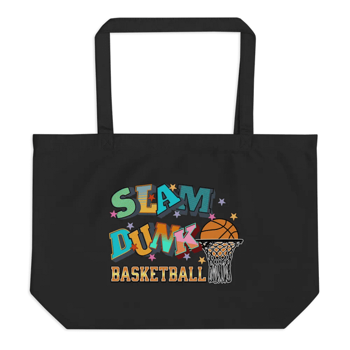 Basketball Slam Dunk Organic Cotton Tote product image (1)