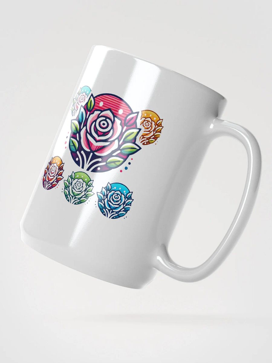 Floral Symphony White Glossy Mug product image (2)