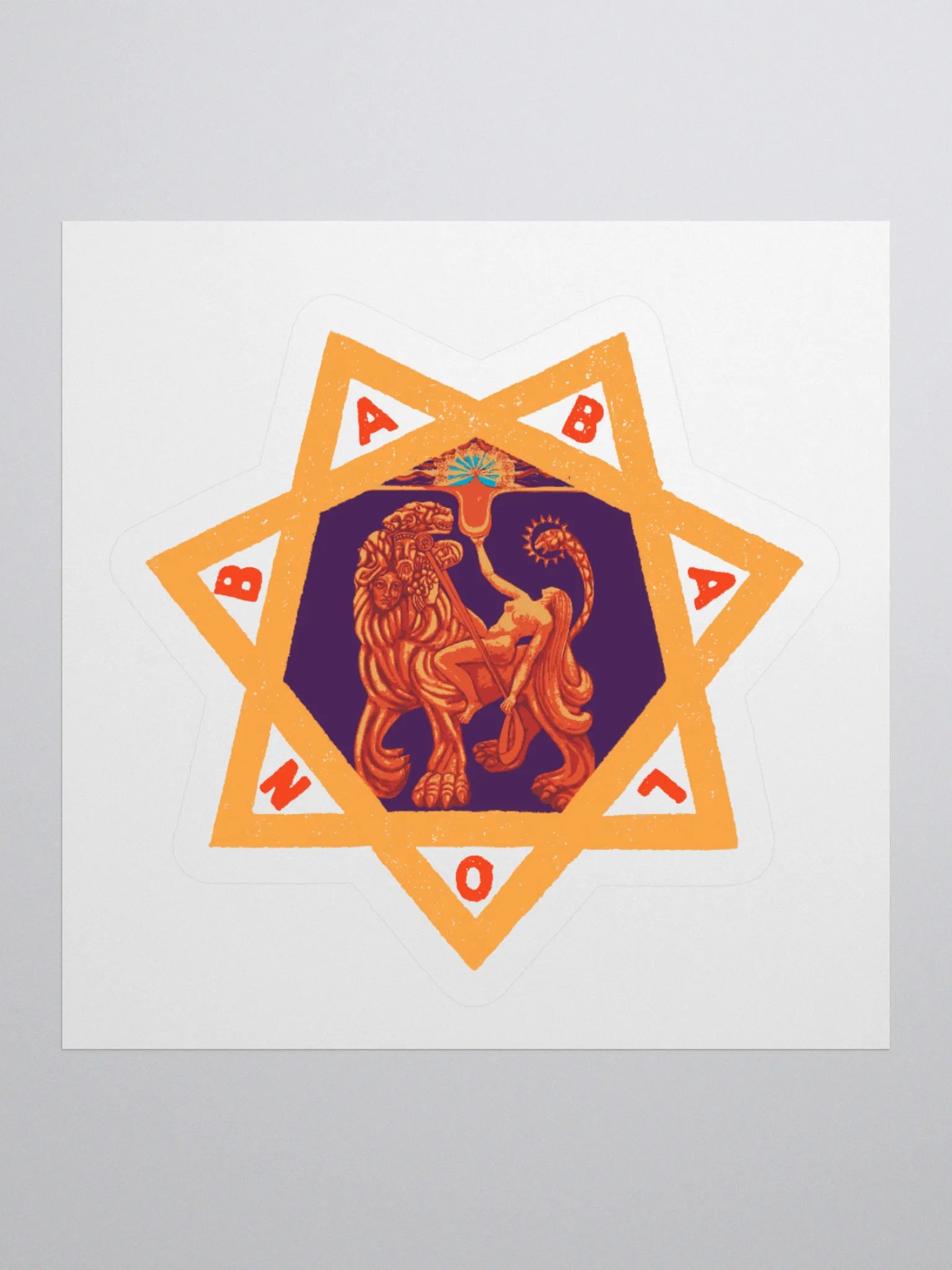 Scarlet and Purple Babalon Star Sticker product image (1)