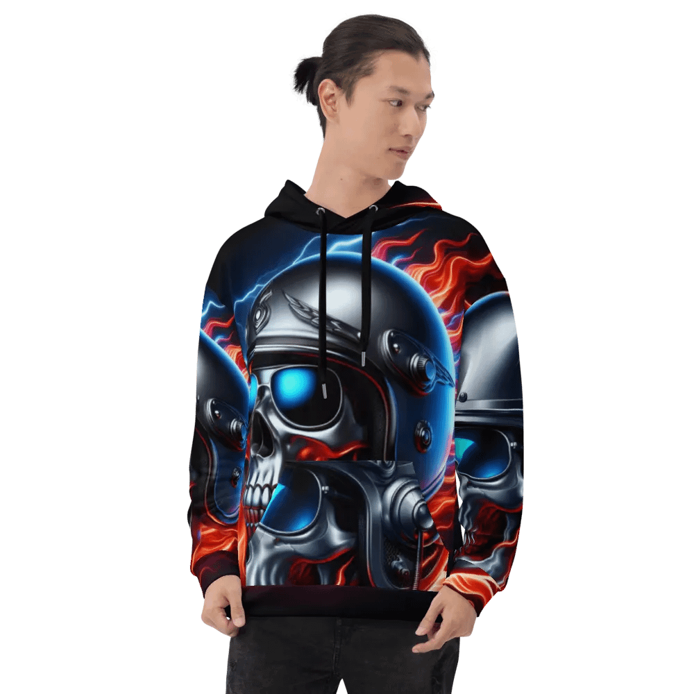 Winged Skull Intensity - Unisex Skull Hoodie #49 product image (8)