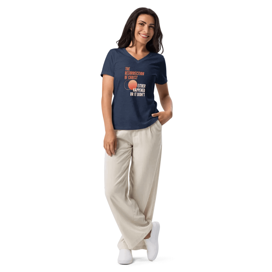 The Resurrection Objective Truth Claim V-Neck Women’s T-Shirt product image (26)