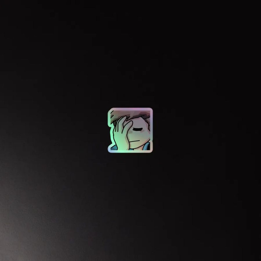 Chaabbz Facepalm Holographic Emote Sticker product image (4)