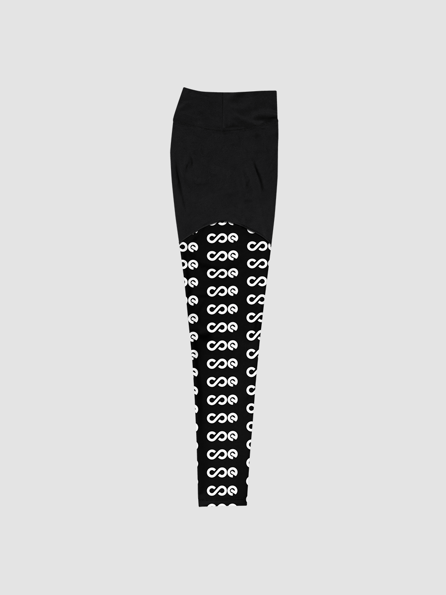 COE Premium Sports Leggings Black & White product image (4)