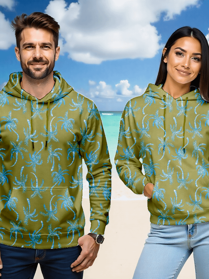 Neon Palmtree | Recycled Unisex Hoodie product image (1)