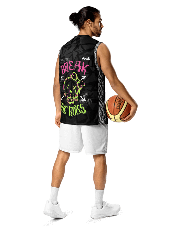 Break the rules | Recycled Unisex Basketball Jersey product image (1)