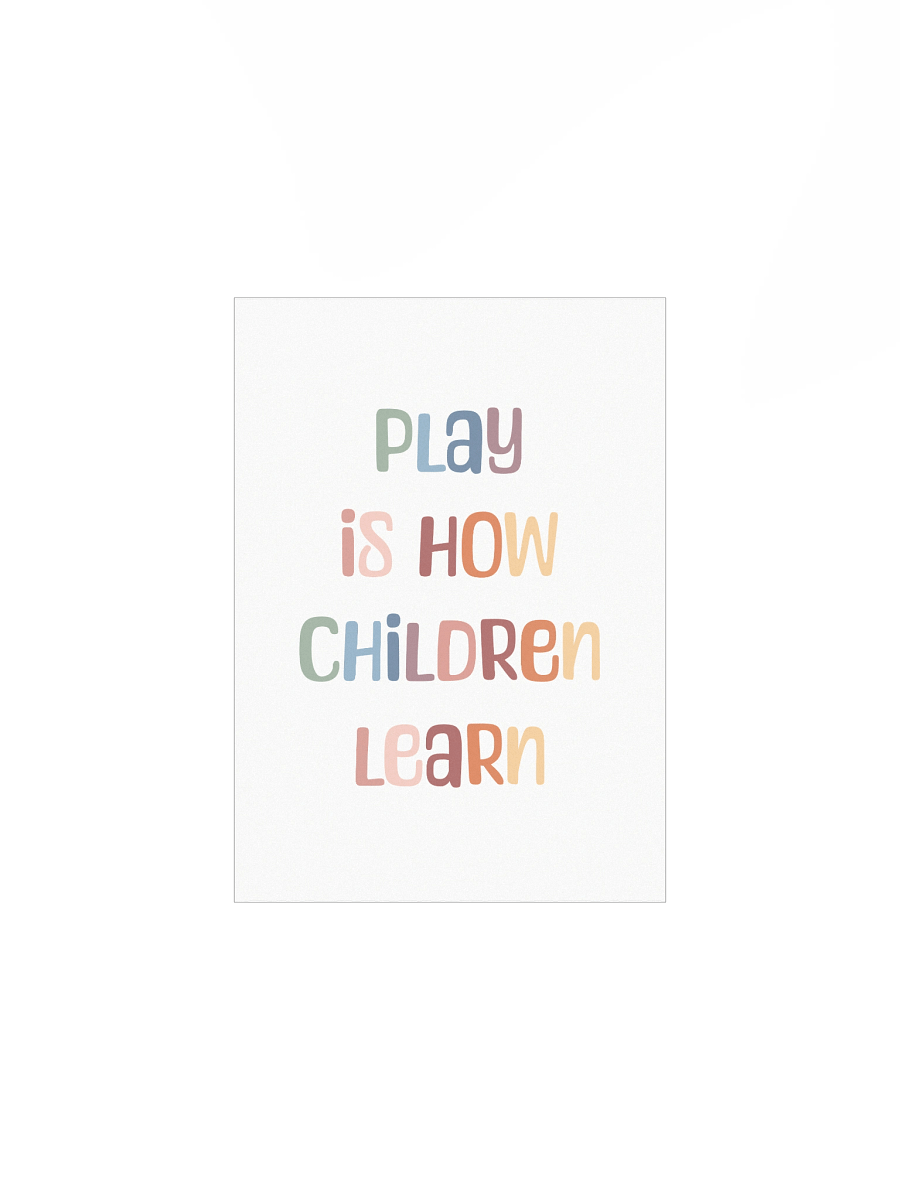 Play Is How Children Learn Wall Art Poster product image (2)