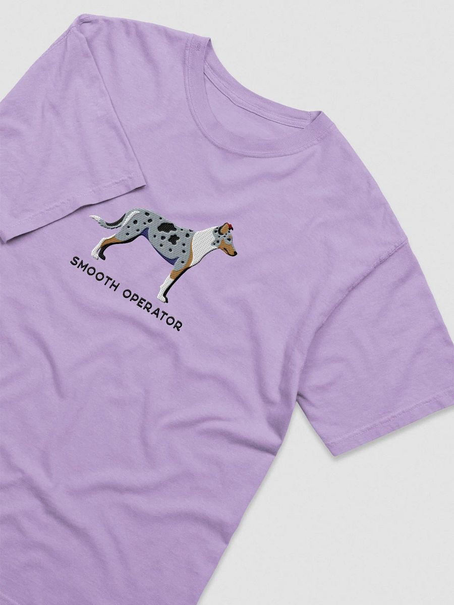 Smooth Operator T-Shirt(Embroidered) of a Smooth Collie(Blue Merle) product image (6)