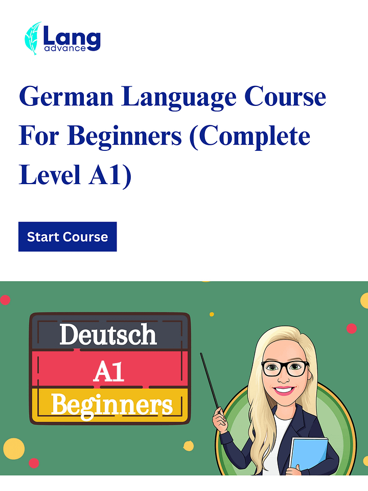 German Language Course For Beginners (Complete Level A1) product image (1)