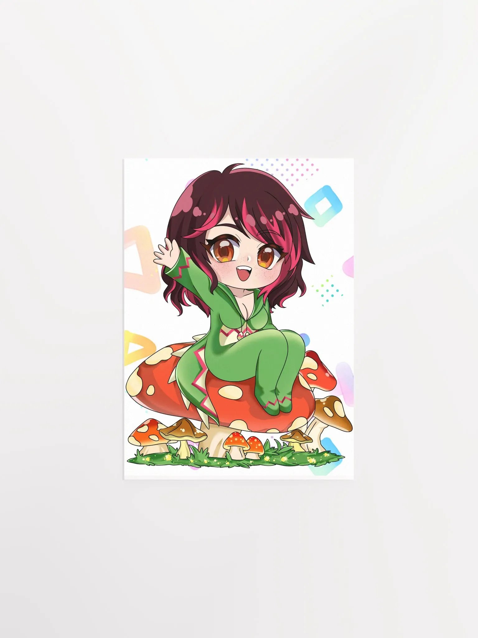 Chibisaurus Mushroom Print product image (2)