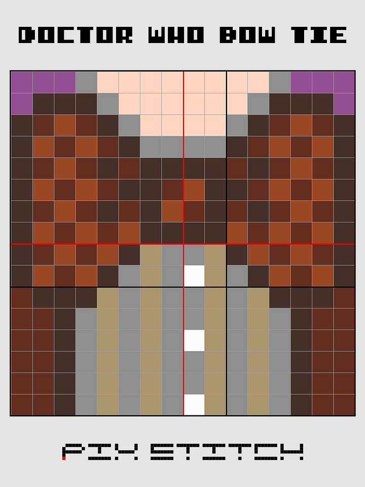 Doctor Who Bow Tie Pixel Art product image (2)
