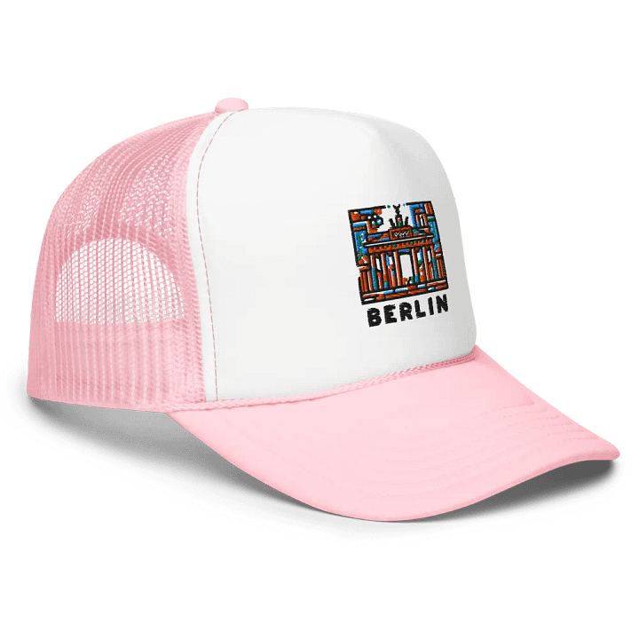 Vibrant Gateway Foam Trucker Hat | AI Design Berlin city product image (1)