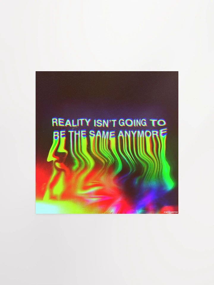 Reality Isn't Going To Be The Same Anymore - Poster product image (1)