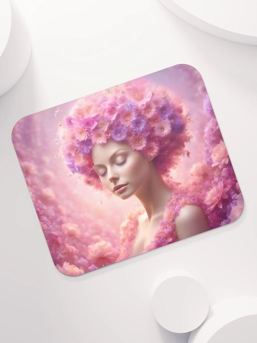Pink Flower Girl Mouse Pad product image (7)