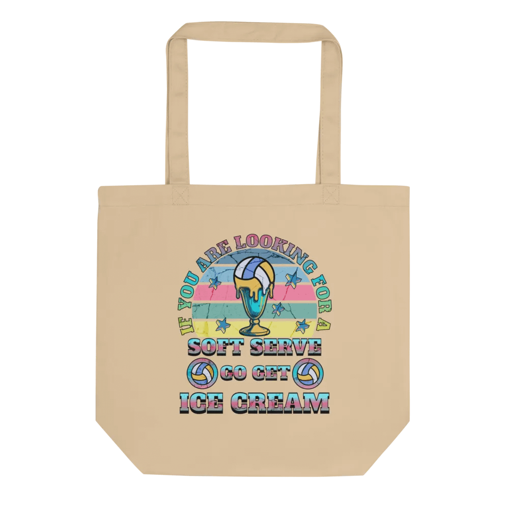 If You Are Looking For A Soft Serve Go Get Ice Cream Volleyball Eco Tote Bag product image (1)