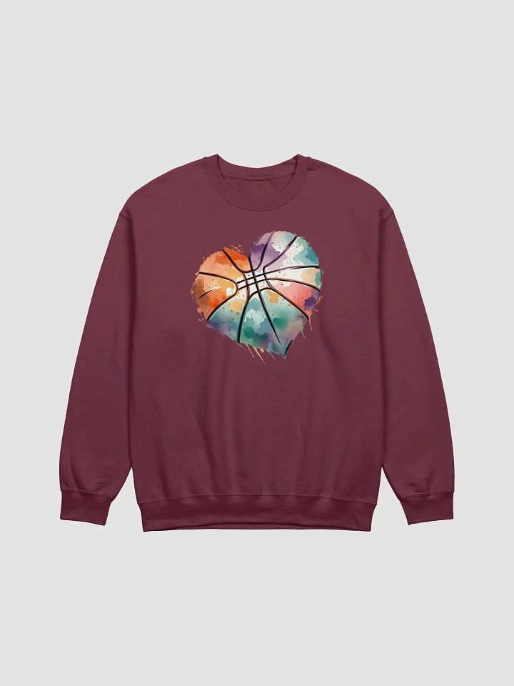 Heart Pastel Basketball Heartfelt Hoops Crewneck Sweatshirt product image (9)