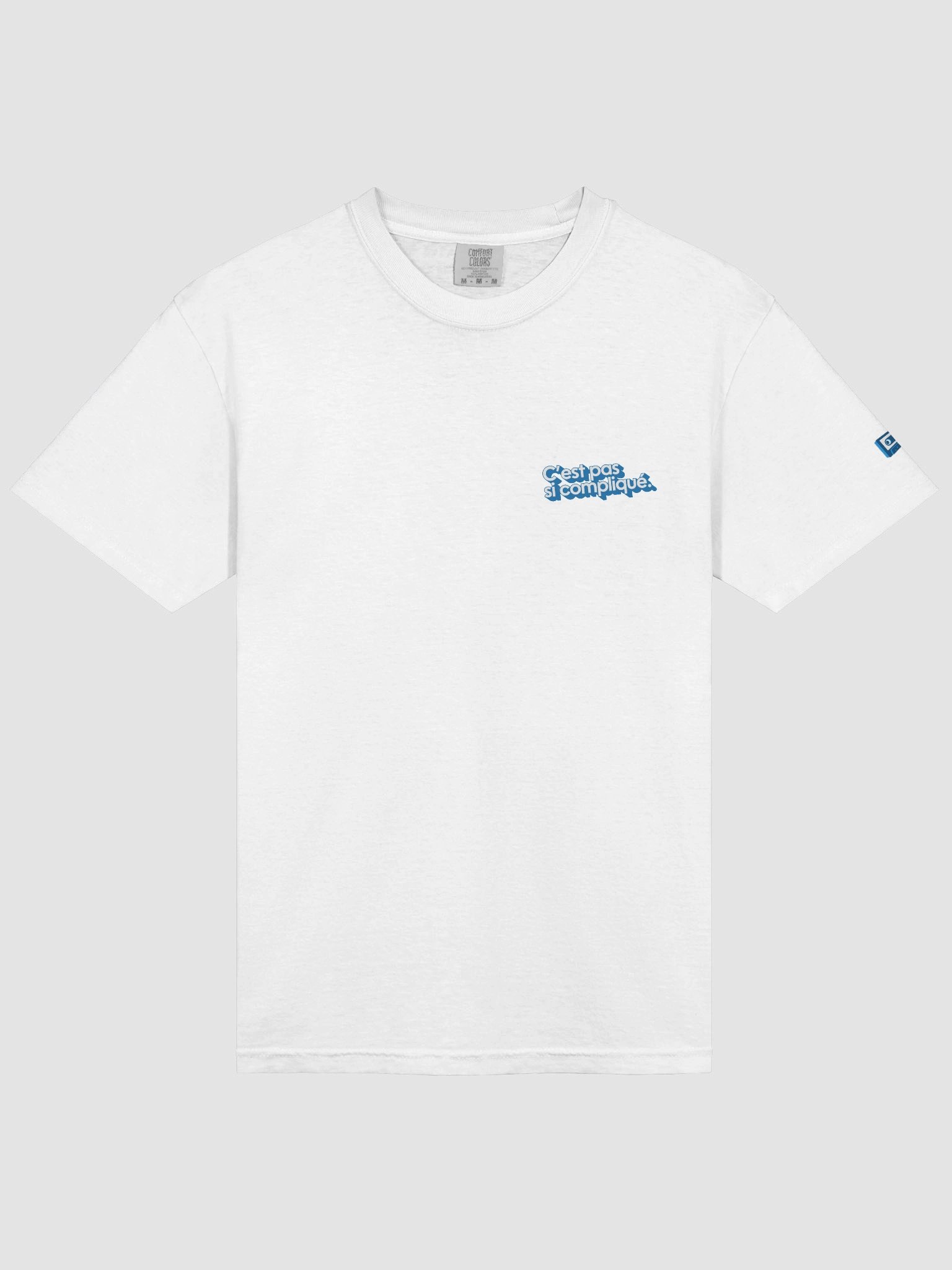 T-shirt C'est pas si compliqué. (petit logo bleu) product image (1)