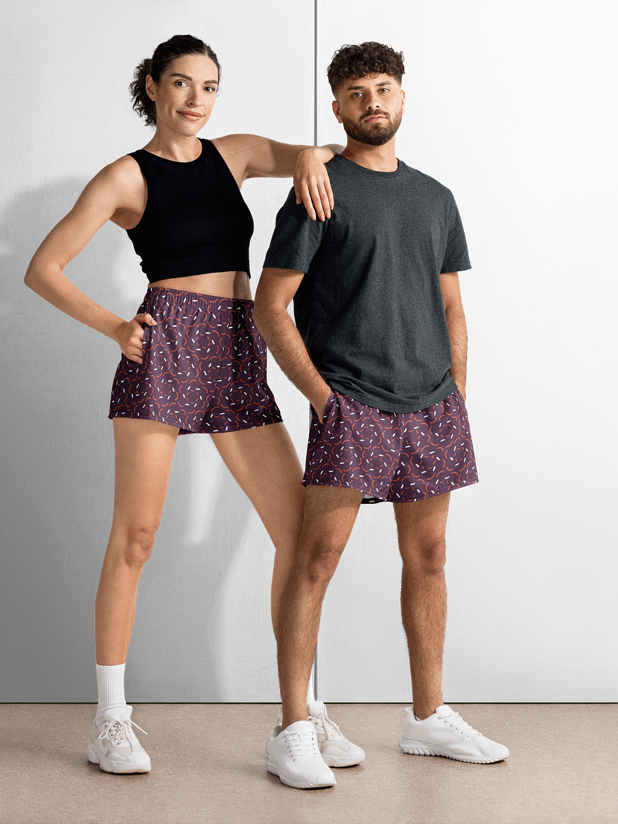 Violet Flux Geometric Print Athletic Shorts product image (1)