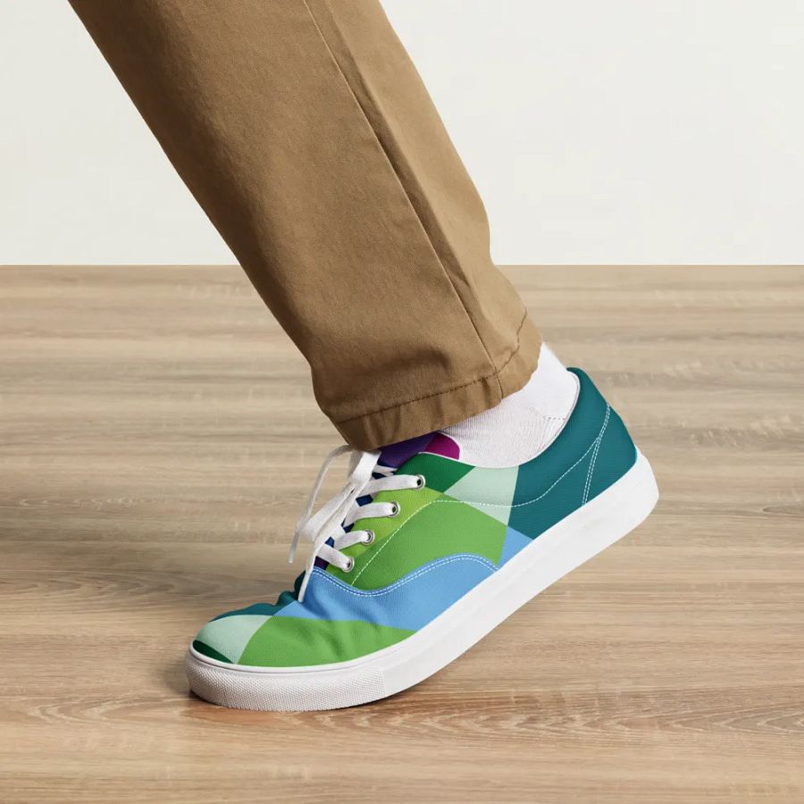 Kaleidoscope Harmony Men's Lace-Up Canvas Shoes product image (4)