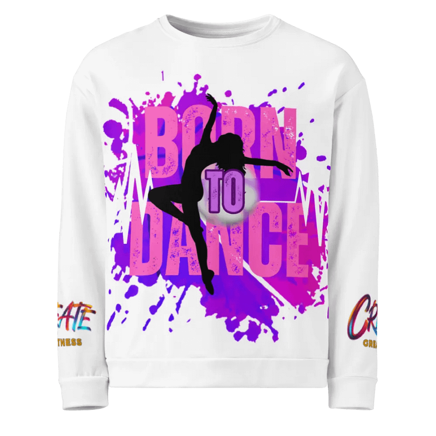 Born to Dance Her Silhouette Vibrant Visionary All-Over Print Sweatshirt product image (11)